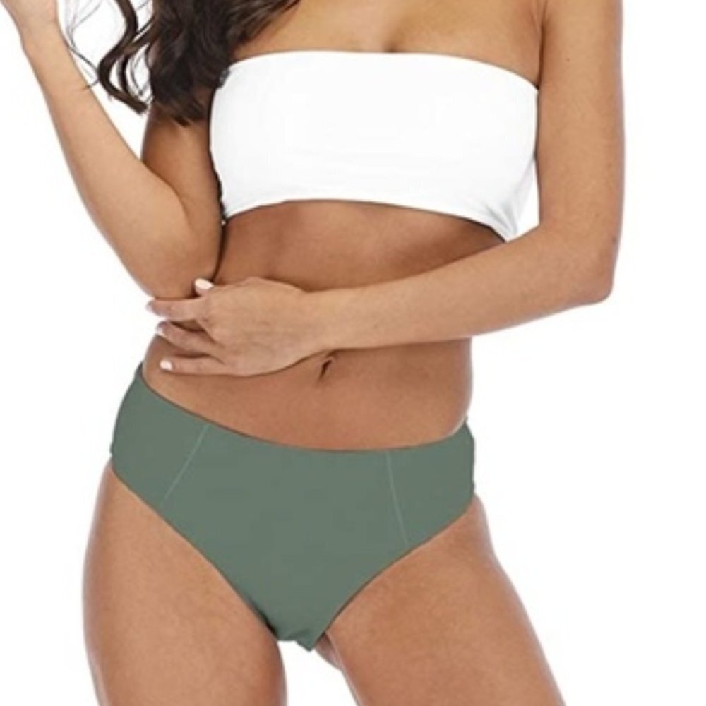 NEW STYNICE Green White Bandeau 2 Pieces Bikini Set Women High Waisted